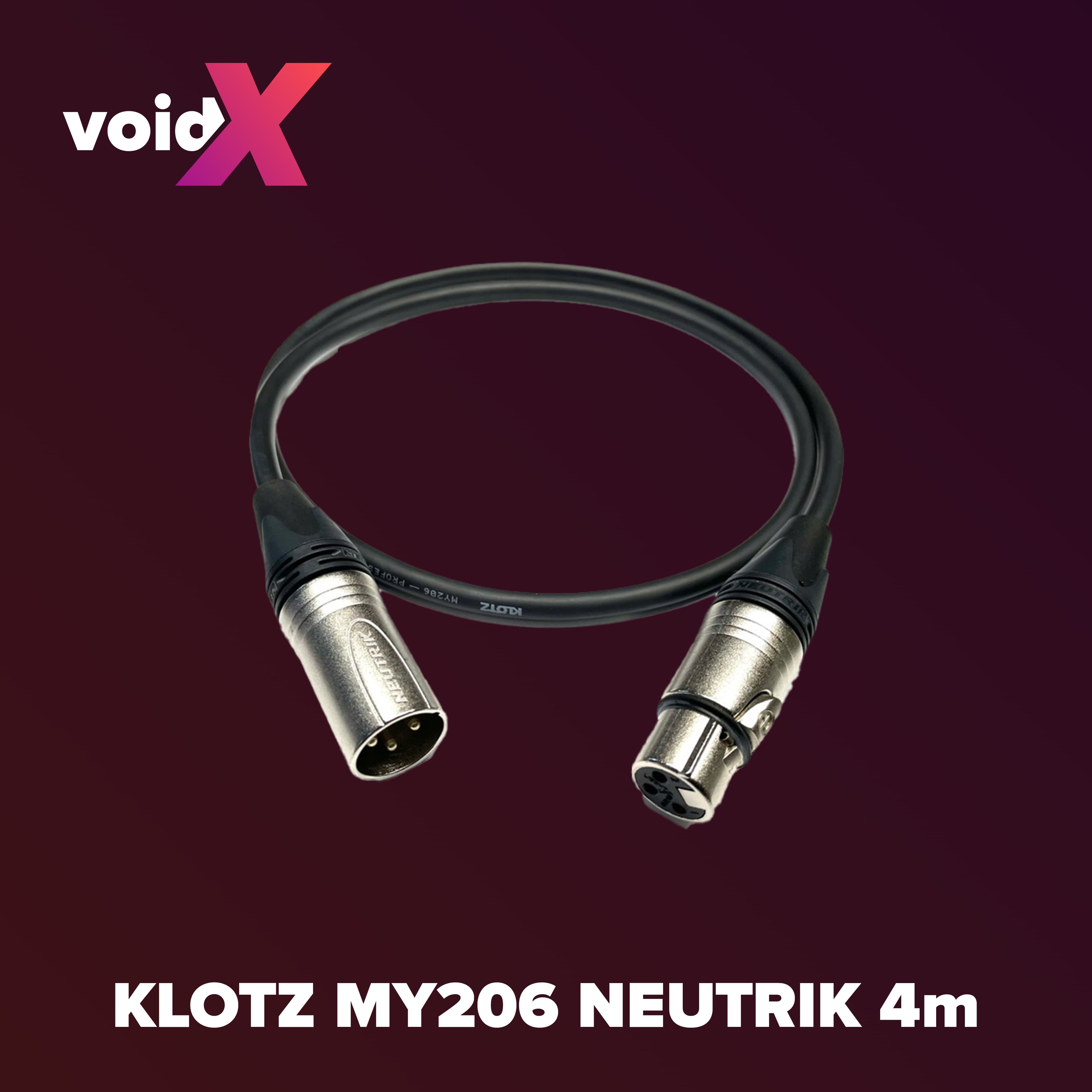 Kabel XLR Klotz MY206 Neutrik 4m